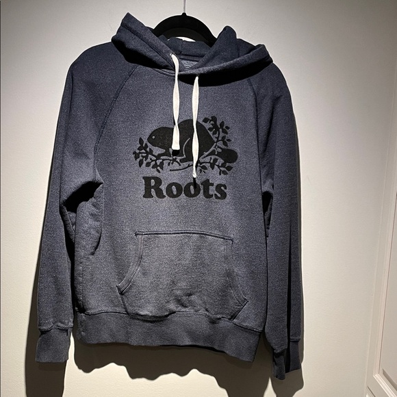Roots Men's Blue/Gray Hoodie - Picture 3 of 9